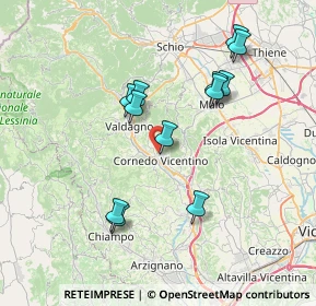 Mappa Via Carpaneo, 36073 Cornedo Vicentino VI, Italia (6.97)