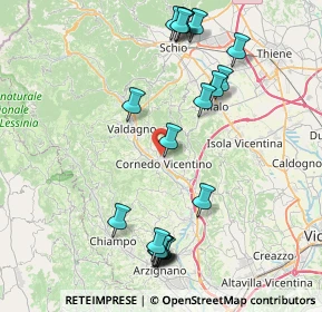 Mappa Via Carpaneo, 36073 Cornedo Vicentino VI, Italia (9.044)