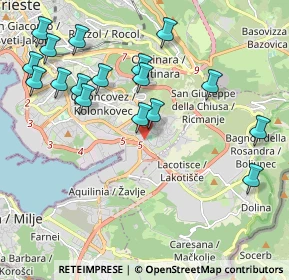 Mappa Strada della Rosandra, 34147 Trieste TS, Italia (2.27529)