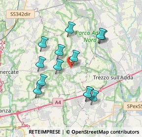 Mappa Via Alessandro Manzoni, 20874 Busnago MB, Italia (3.42615)