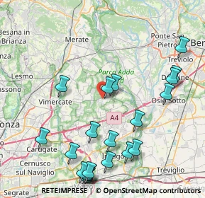 Mappa Via Alessandro Manzoni, 20874 Busnago MB, Italia (9.8005)