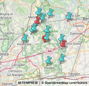 Mappa Via Alessandro Manzoni, 20874 Busnago MB, Italia (6.59857)