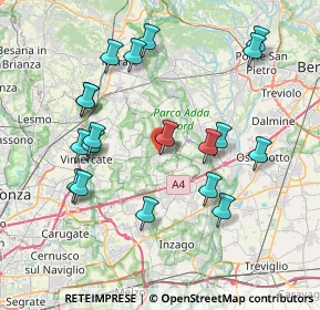 Mappa Via Alessandro Manzoni, 20874 Busnago MB, Italia (8.01368)