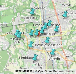 Mappa Via Giovanni Pascoli, 20813 Bovisio-Masciago MB, Italia (1.63)