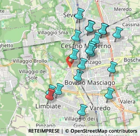 Mappa Via Giovanni Pascoli, 20813 Bovisio-Masciago MB, Italia (1.8245)