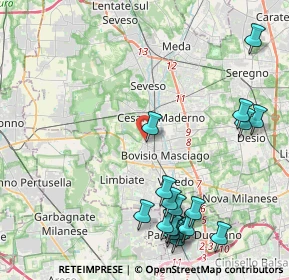 Mappa Via Giovanni Pascoli, 20813 Bovisio-Masciago MB, Italia (5.25167)