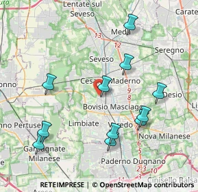 Mappa Via Giovanni Pascoli, 20813 Bovisio-Masciago MB, Italia (4.13273)
