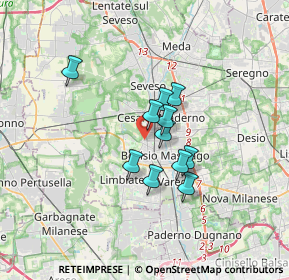 Mappa Via Giovanni Pascoli, 20813 Bovisio-Masciago MB, Italia (2.32182)