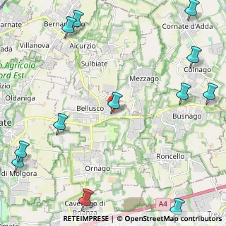 Mappa Via Bellana, 20882 Bellusco MB, Italia (3.33417)