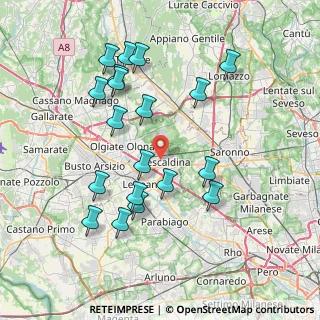 Mappa Via Risorgimento, 20027 Rescaldina MI, Italia (7.75053)