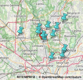 Mappa Via Gaetano Donizetti, 20813 Bovisio-masciago MB, Italia (5.6625)