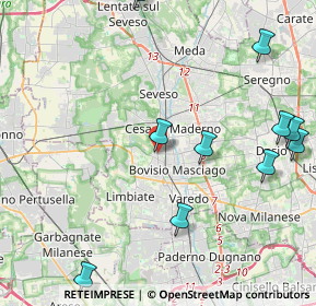 Mappa Via Gaetano Donizetti, 20813 Bovisio-masciago MB, Italia (5.47273)