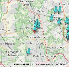 Mappa Via Col di Tenda, 20811 Cesano Maderno MB, Italia (5.722)