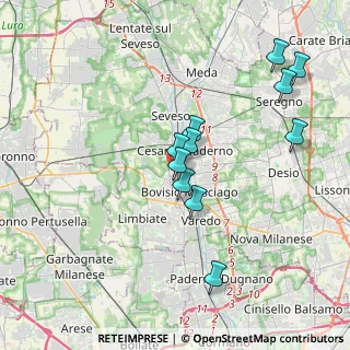 Mappa Via Col di Tenda, 20811 Cesano Maderno MB, Italia (3.50273)