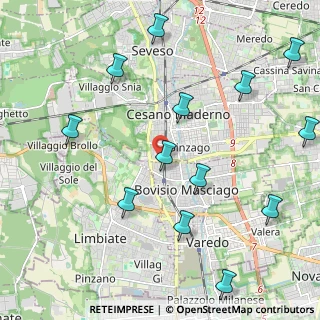 Mappa Via Col di Tenda, 20811 Cesano Maderno MB, Italia (2.53308)