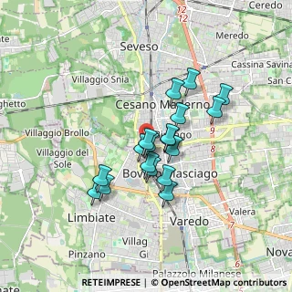 Mappa Via Col di Tenda, 20811 Cesano Maderno MB, Italia (1.32)