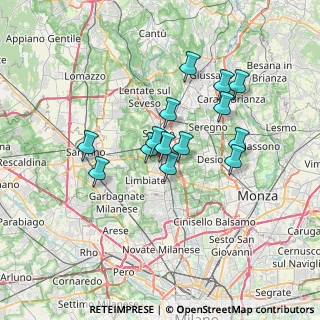 Mappa Via Col di Tenda, 20811 Cesano Maderno MB, Italia (5.50929)