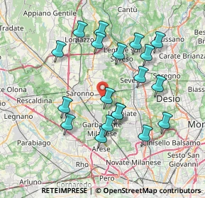Mappa Via Abate Pelizzoni, 20033 Solaro MI, Italia (7.21737)