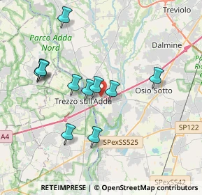 Mappa Via Genova, 24042 Capriate San Gervasio BG, Italia (3.50182)