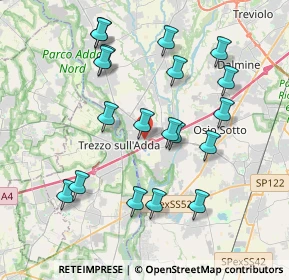 Mappa Via Genova, 24042 Capriate San Gervasio BG, Italia (3.90947)