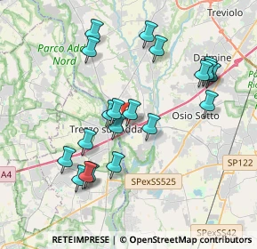 Mappa Via Genova, 24042 Capriate San Gervasio BG, Italia (3.742)