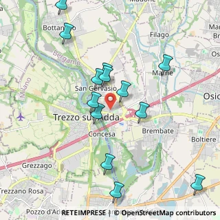 Mappa Via Bustigatti, 24042 Capriate San Gervasio BG, Italia (2.06538)