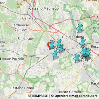 Mappa Via G. Caboto, 21052 Busto Arsizio VA, Italia (4.36333)