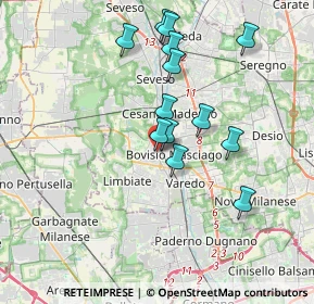 Mappa Via A. Stoppani, 20813 Limbiate MB, Italia (3.32308)