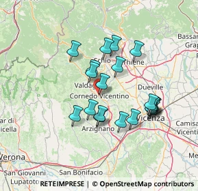 Mappa Via Dante Alighieri, 36073 Cornedo vicentino VI, Italia (12.123)