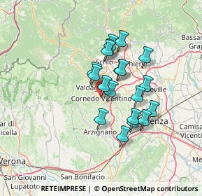 Mappa Via Dante Alighieri, 36073 Cornedo vicentino VI, Italia (10.61737)