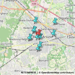 Mappa Via Federico Confalonieri, 21052 Busto Arsizio VA, Italia (1.07667)