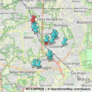 Mappa Via Vincenzo Monti, 20851 Lissone MB, Italia (1.38385)