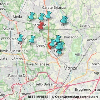 Mappa Via Vincenzo Monti, 20851 Lissone MB, Italia (3.22286)
