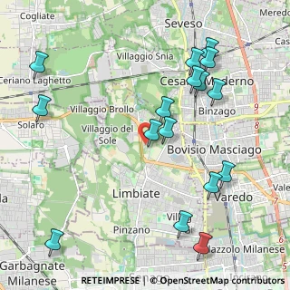 Mappa Via Monte Grappa, 20051 Limbiate MB, Italia (2.42938)
