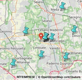 Mappa Via Monte Grappa, 20051 Limbiate MB, Italia (3.42091)