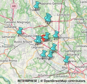 Mappa Via dei Ronchi, 20027 Rescaldina MI, Italia (6.09083)