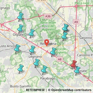 Mappa Via dei Ronchi, 20027 Rescaldina MI, Italia (4.93929)
