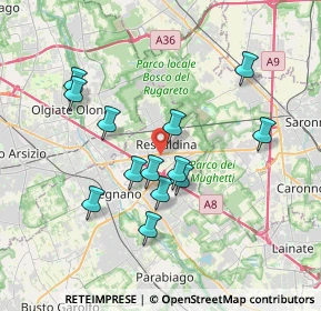 Mappa Via dei Ronchi, 20027 Rescaldina MI, Italia (3.32846)