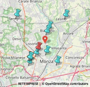 Mappa 20854 Vedano al Lambro MB, Italia (3.61636)