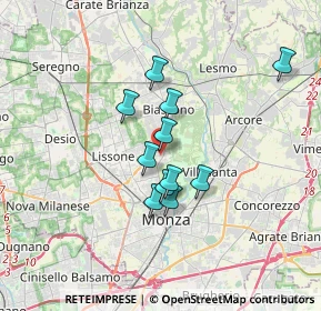 Mappa 20854 Vedano al Lambro MB, Italia (2.60273)