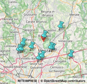 Mappa 20854 Vedano al Lambro MB, Italia (6.76545)