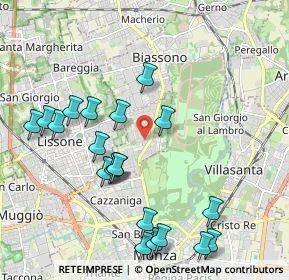 Mappa 20854 Vedano al Lambro MB, Italia (2.226)