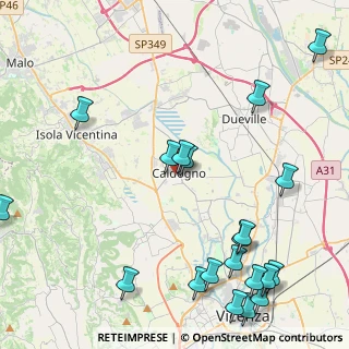 Mappa Via Roma, 36030 Caldogno-rettorgole-cresole , Italia (5.7595)