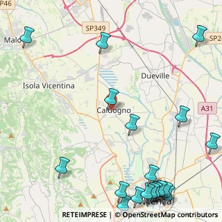 Mappa Via Roma, 36030 Caldogno-rettorgole-cresole , Italia (6.8295)