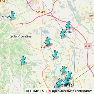 Mappa Via Roma, 36030 Caldogno-rettorgole-cresole , Italia (5.75)