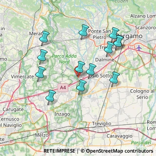 Mappa Via Antonio Gramsci, 24042 Capriate San Gervasio BG, Italia (7.55538)