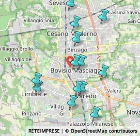 Mappa Largo Umberto Dabbeni, 20813 Bovisio-Masciago MB, Italia (1.95077)