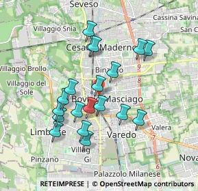 Mappa Largo Umberto Dabbeni, 20813 Bovisio-Masciago MB, Italia (1.61789)