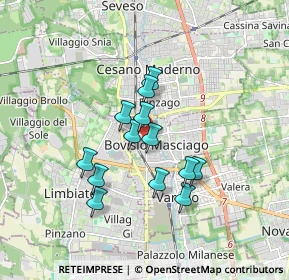 Mappa Largo Umberto Dabbeni, 20813 Bovisio-Masciago MB, Italia (1.36)