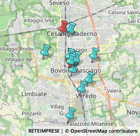 Mappa Largo Umberto Dabbeni, 20813 Bovisio-Masciago MB, Italia (1.22)